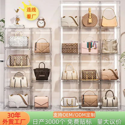 Bag Storage Transparent Cosmetics Storage Box Hand-Made Display Cabinet Book Toy Blind Box Display Box Acrylic Box - image 1