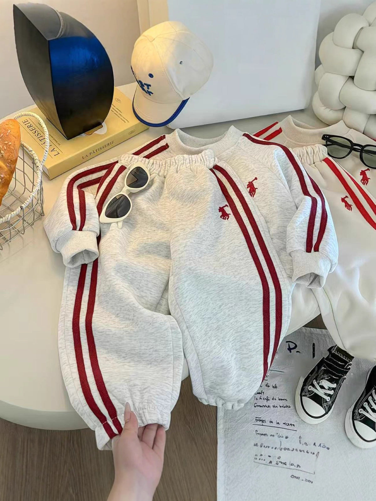 Baby Sweatshirt Suit Spring and Autum Long-Sleeved Pants for Boys and Girls Korean Style Foreign Style Kidsren's Sports Two-Piece Kidsren's Clothing Set - image 1