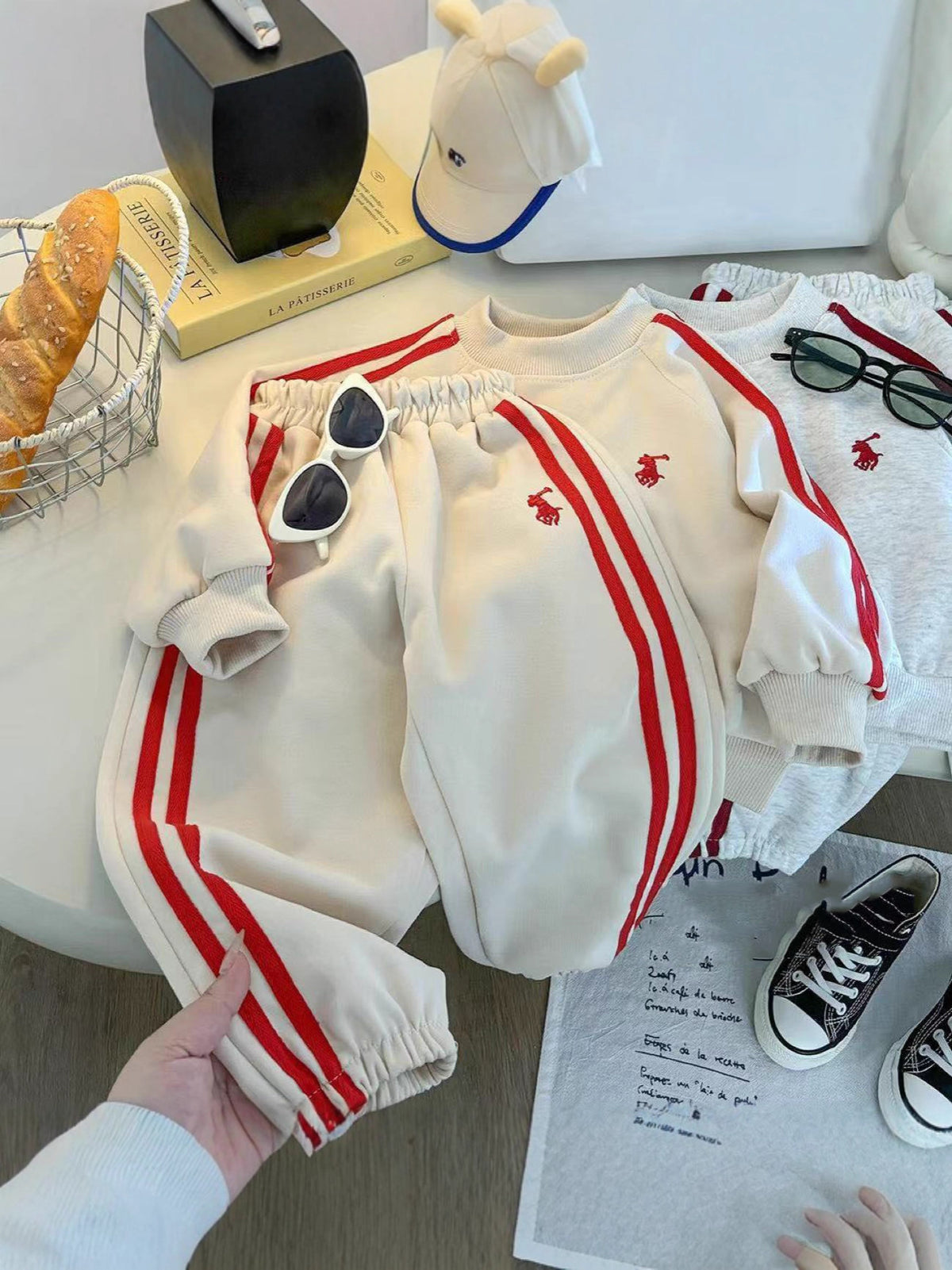 Baby Sweatshirt Suit Spring and Autum Long-Sleeved Pants for Boys and Girls Korean Style Foreign Style Kidsren's Sports Two-Piece Kidsren's Clothing Set - image 2