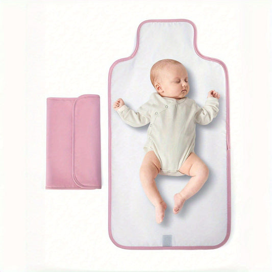 Portable Baby Changing Pad Plaid Diaper Changing Pad with Wet Wipes Pocket and Easy to Clean - image 1