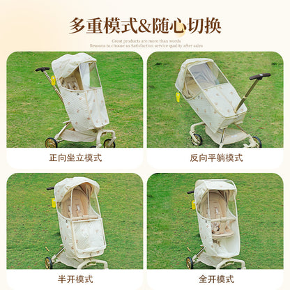 Maruya T6 Baby Walking Artifact Windproof Cover Winter Windproof Autumn and Winter Baby Walking Warm Baby Winter Universal Stroller Rain Cover - image 3