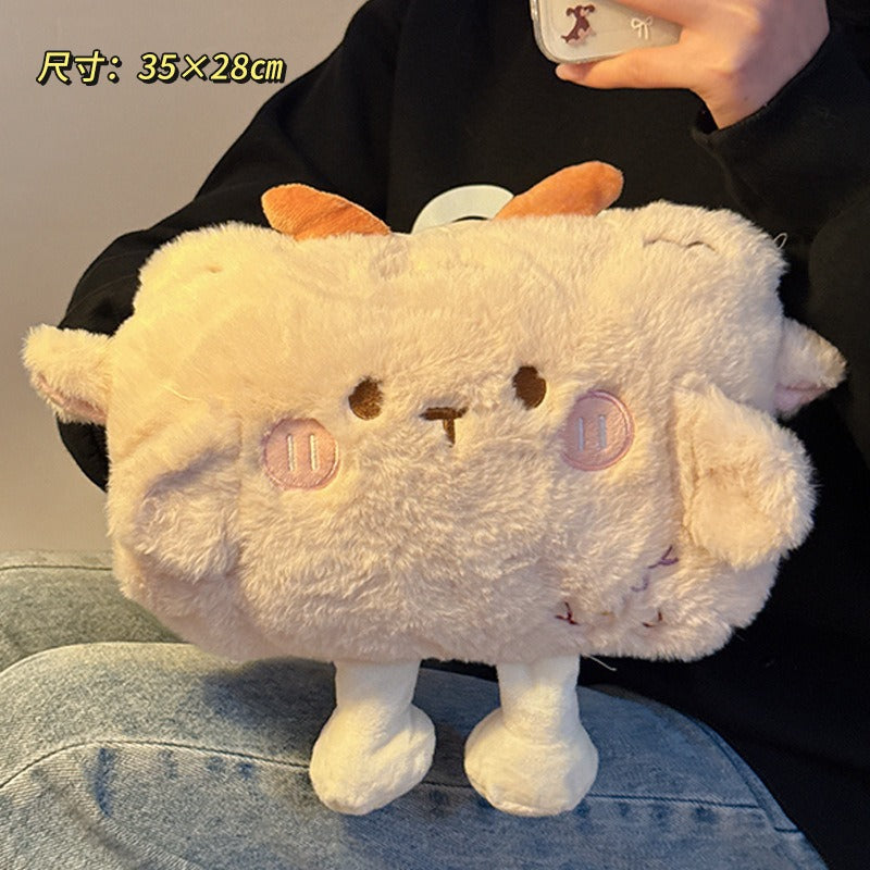 National Standard Hot Water Bottle Explosion-Proof Removable Plush Hot Water Bottle Winter Cartoon Hand Warmer Baby Warmer Factory Direct Supply - image 3