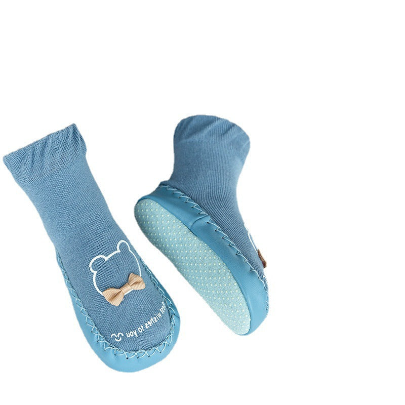 Spring and Autumn New Baby Cartoon Baby Toddler Shoes and Socks Mid-Tube Anti-Slip Soft Sole Shoes Children's Floor Socks 0-1-3 Years Old - image 5