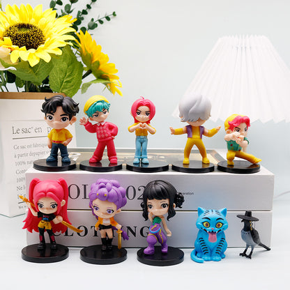 Cross-Border K-Pop Korean Wave 2-4.5inch Hunter Girl Group Star Figures Game Peripheral Trendy Toy Doll Ornament Model - image 2