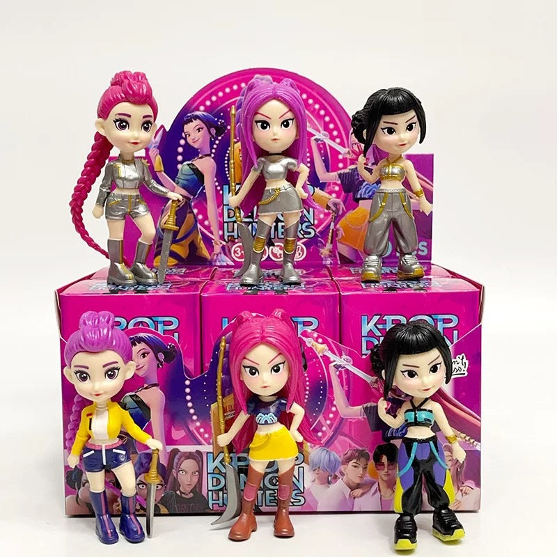 Cross-Border K-Pop Korean Wave 2-4.5inch Hunter Girl Group Star Figures Game Peripheral Trendy Toy Doll Ornament Model - image 3