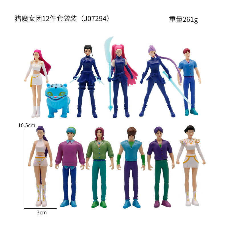 Cross-Border K-Pop Korean Wave 2-4.5inch Hunter Girl Group Star Figures Game Peripheral Trendy Toy Doll Ornament Model - image 4