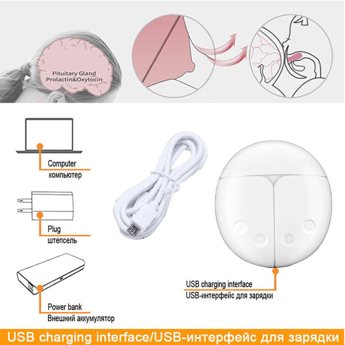 Electric Breast Mute Automatic Dual Breastpump Baby Infant