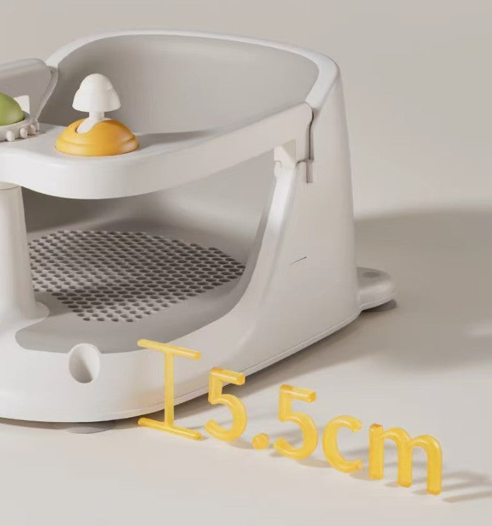 Baby Bath Seat Non-slip Soft Toddler Bath Chair Suction Cups