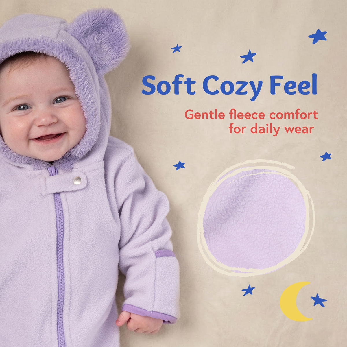 Baby Bear Fleece Bunting