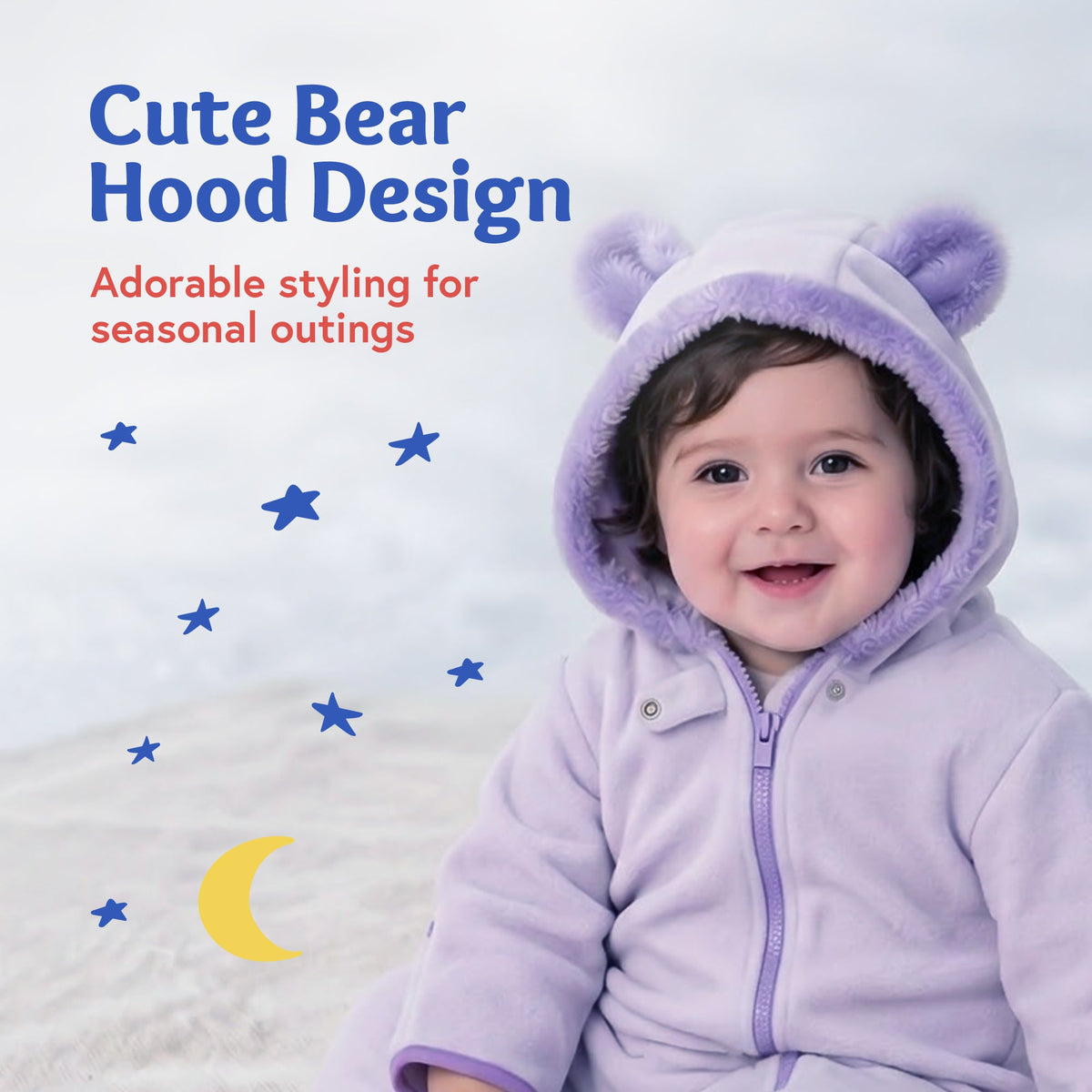 Baby Bear Fleece Bunting