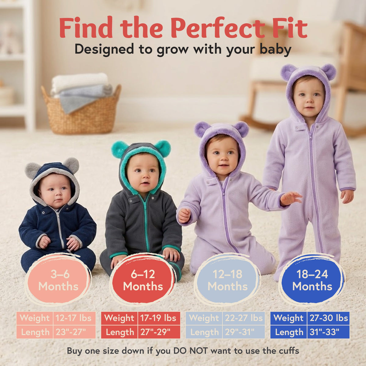 Baby Bear Fleece Bunting