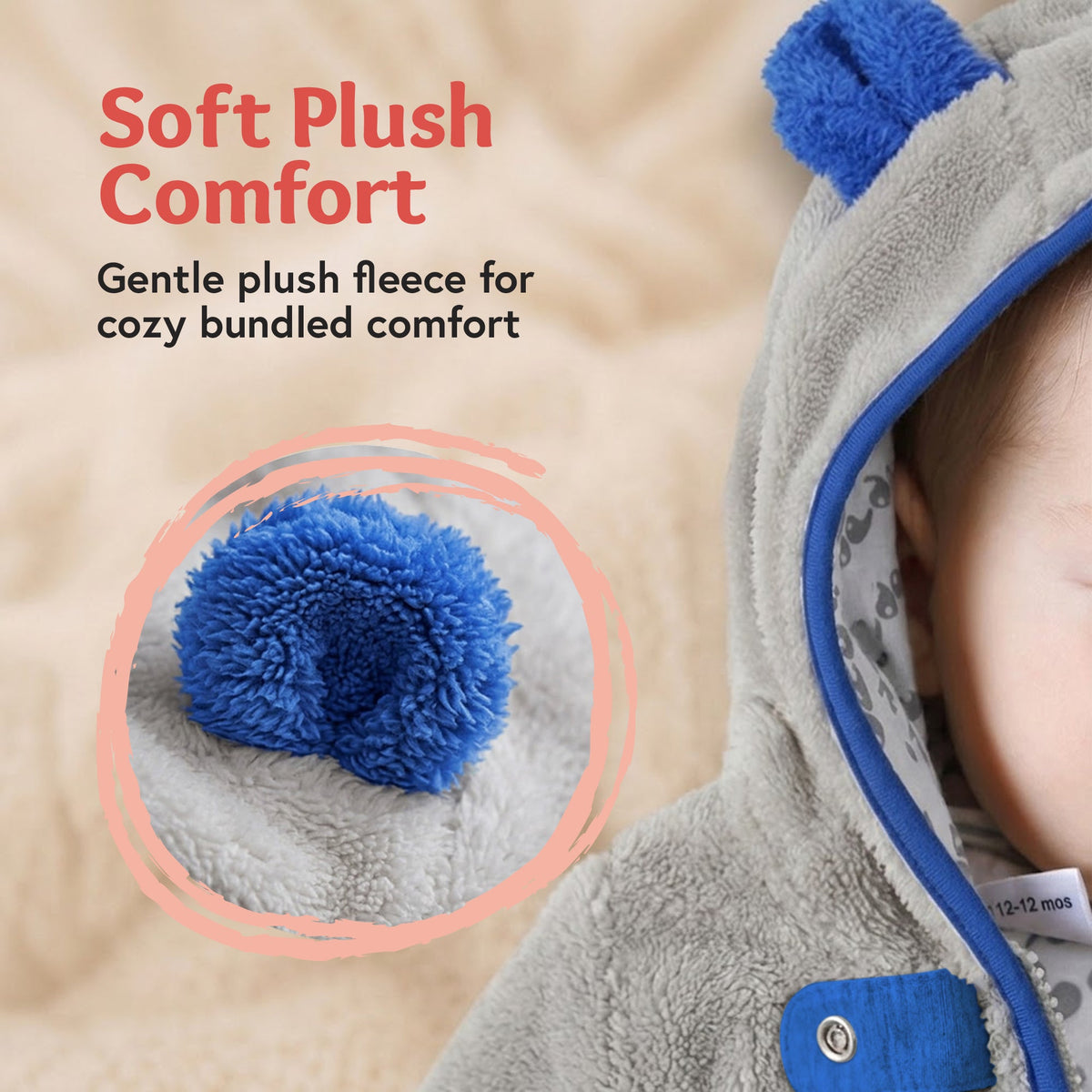 Baby Bear Furry Bunting