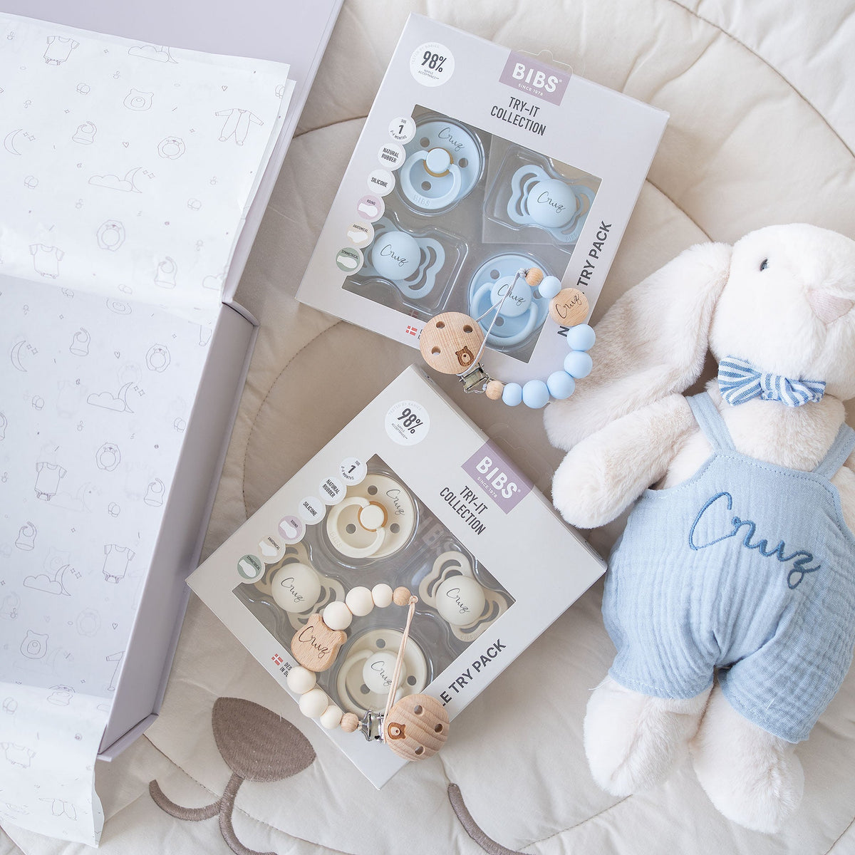 JBØRN Bear Pacifier Clip | Personalised