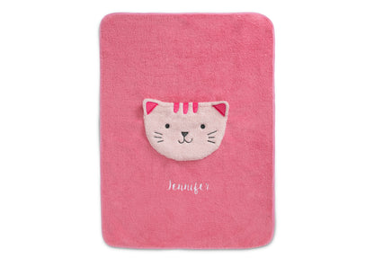 Personalized Sherpa Throw Blanket with Storage Pocket for Kids
