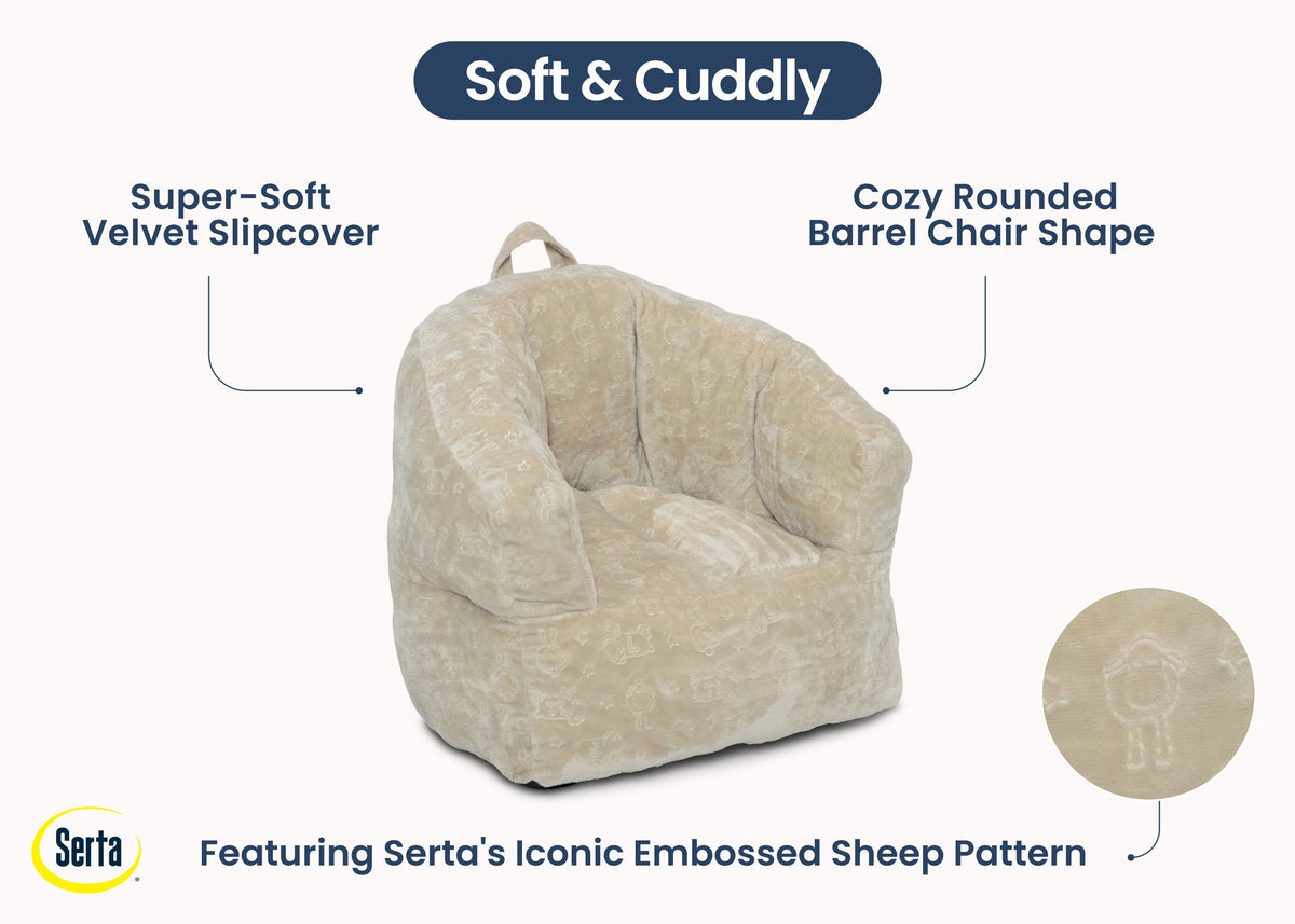 Kids Plush Barrel Chair