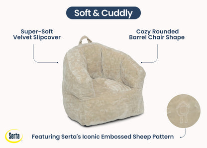 Kids Plush Barrel Chair