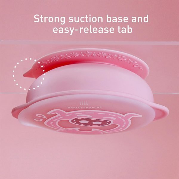 Marcus & Marcus Silicone Suction Bowl with Lid – BPA-Free Baby Bowl for Baby-Led Weaning
