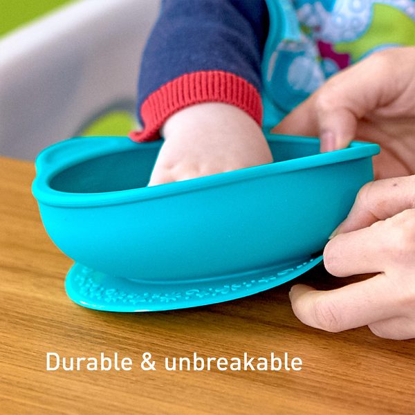 Marcus & Marcus Silicone Suction Bowl with Lid – BPA-Free Baby Bowl for Baby-Led Weaning