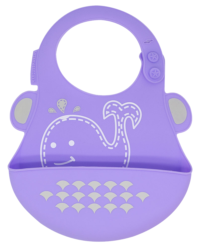 Marcus & Marcus Silicone Baby Bib – BPA-Free Adjustable Feeding Bib with Crumb Catcher