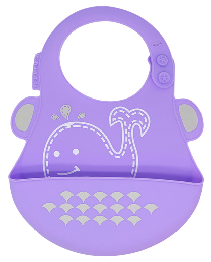Marcus & Marcus Silicone Baby Bib – BPA-Free Adjustable Feeding Bib with Crumb Catcher