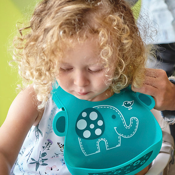 Marcus & Marcus Silicone Baby Bib – BPA-Free Adjustable Feeding Bib with Crumb Catcher