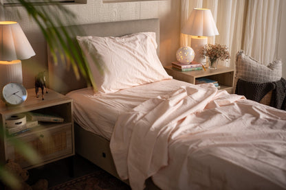 Kids Crinkle Percale Organic Cotton Sheet Set + Pillowcases