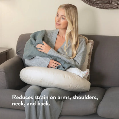 Organic Cotton & British Wool Nursing Pillow - Bottle & Breastfeeding