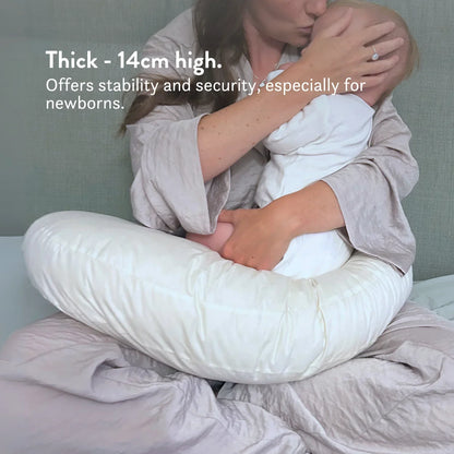 Organic Cotton & British Wool Nursing Pillow - Bottle & Breastfeeding
