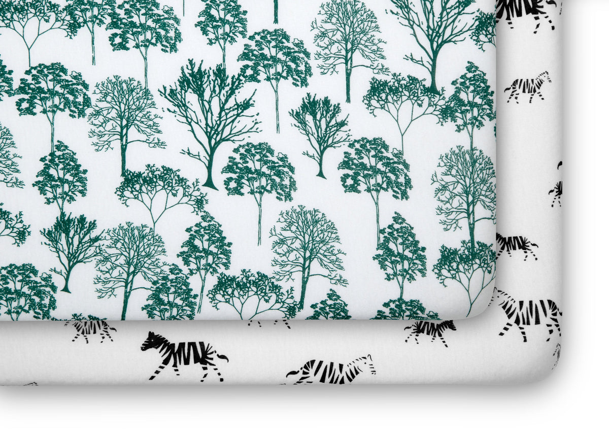 Modern Safari Fitted Crib Sheets - 2 Pack