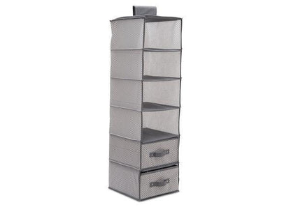 6 Shelf Storage with 2 Drawers
