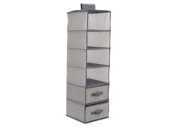 6 Shelf Storage with 2 Drawers