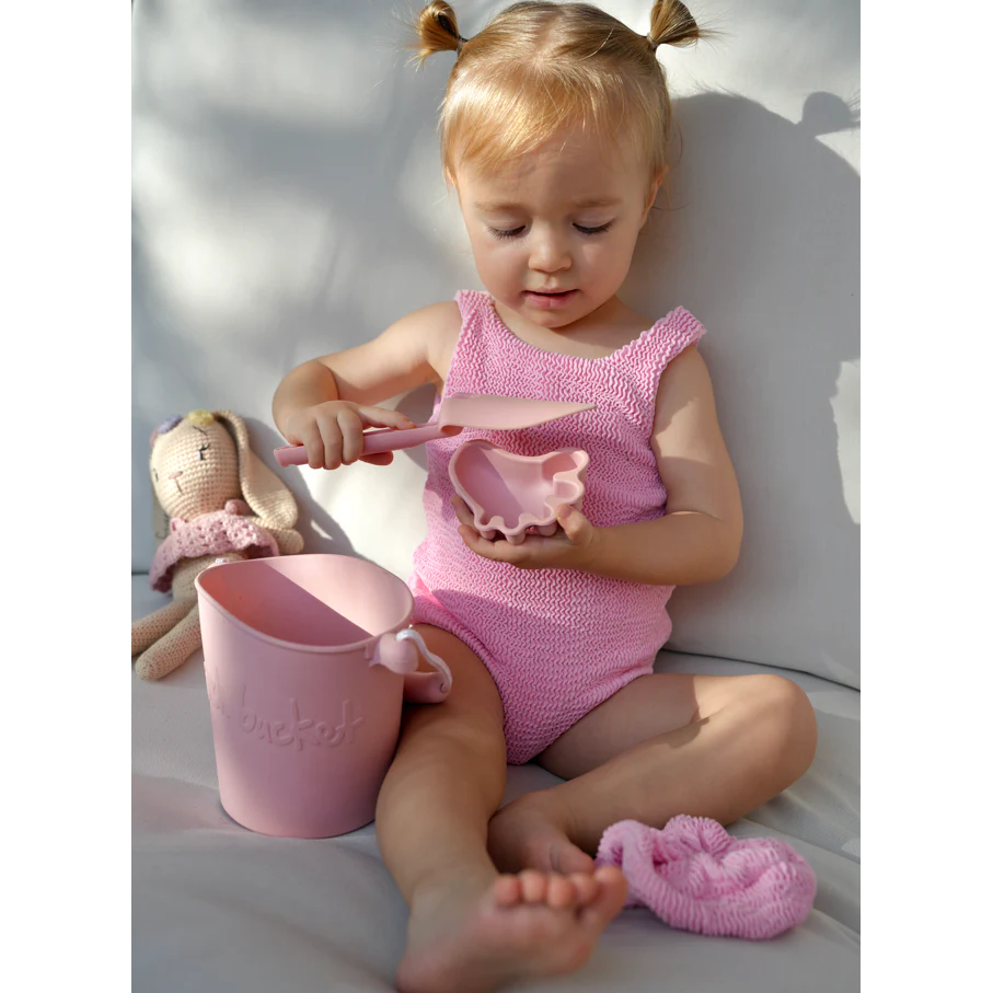 JBØRN Baby Girl Classic Crinkle Swimsuit