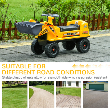 Kids Bulldozer Ride-on Toy for Toddler with Tough Wheels,