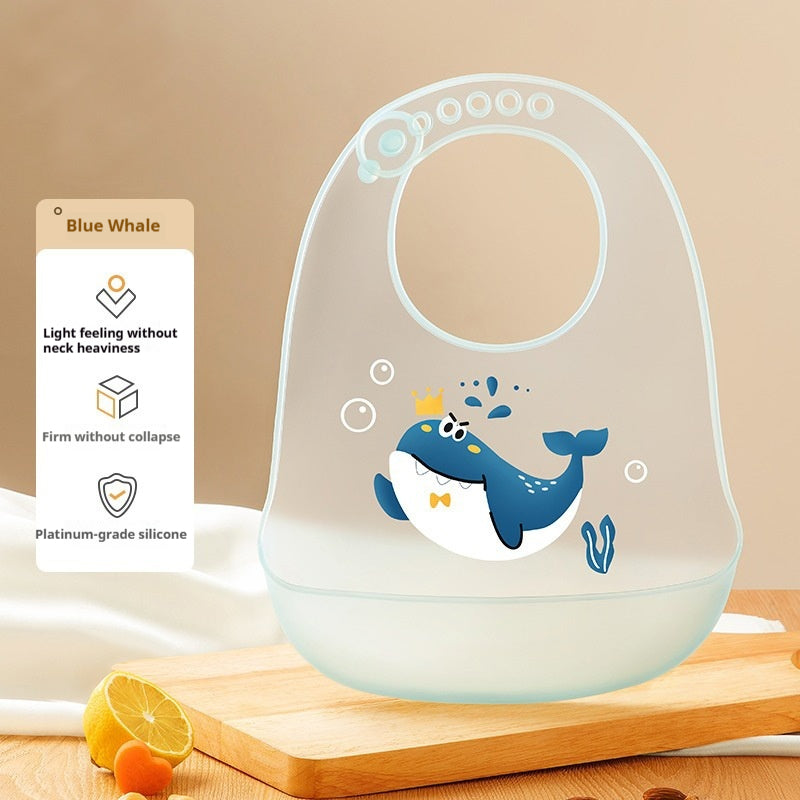 Waterproof Silicone Baby Feeding Bib Soft Infant Solid Food Bib