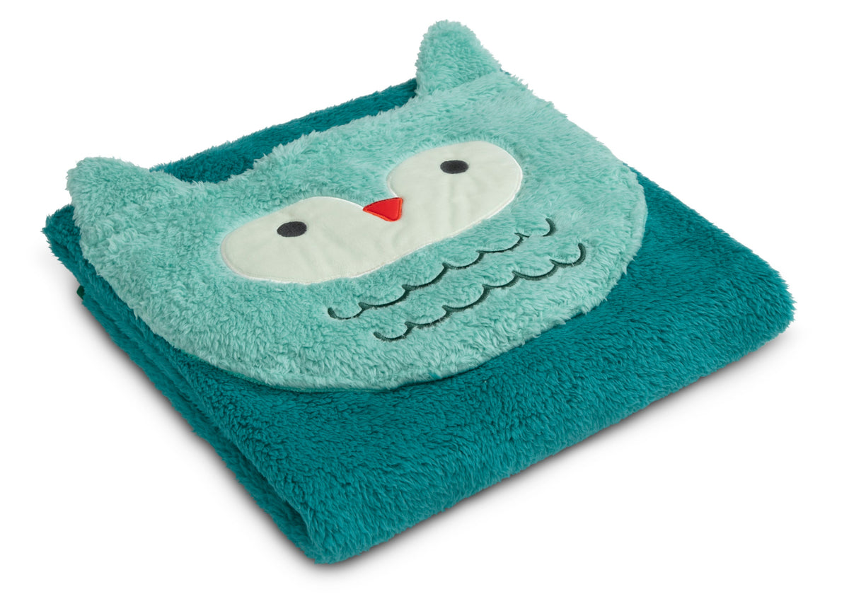 Personalized Sherpa Throw Blanket with Storage Pocket for Kids