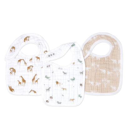 organic cotton snap bibs 3 pack