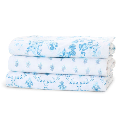 100% Organic Cotton Fitted Crib Sheets - 3 Pack