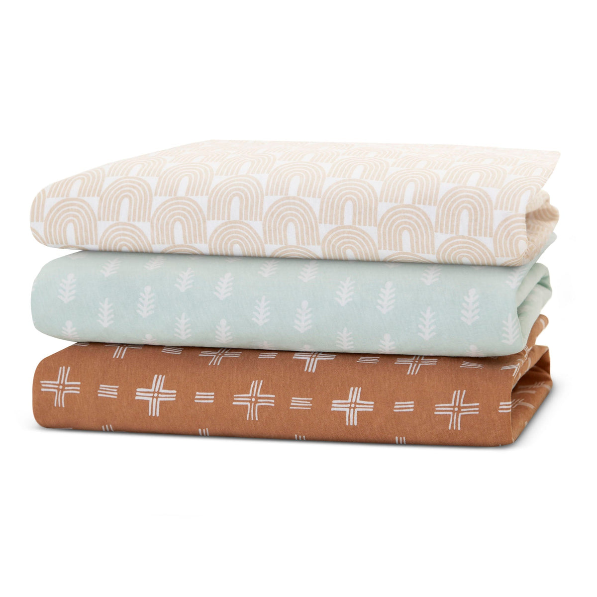 100% Organic Cotton Fitted Crib Sheets - 3 Pack