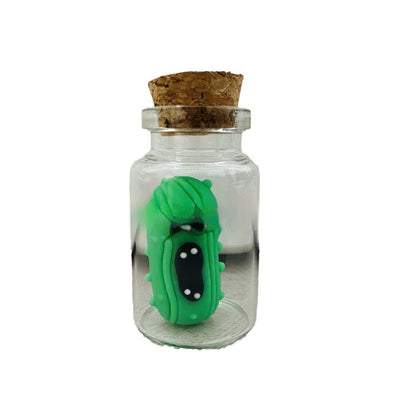 Miniature Glass Screaming Pickle in a Bottle