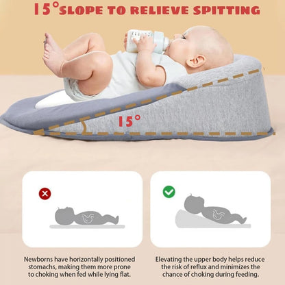 Baby Bed Acid Reflux with Strap, Baby Bed for Reducing Spit-up,
