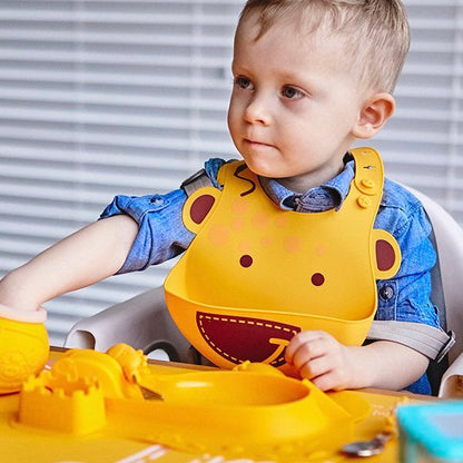 Marcus & Marcus Silicone Baby Bib – BPA-Free Adjustable Feeding Bib with Crumb Catcher