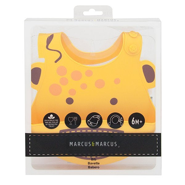 Marcus & Marcus Silicone Baby Bib – BPA-Free Adjustable Feeding Bib with Crumb Catcher