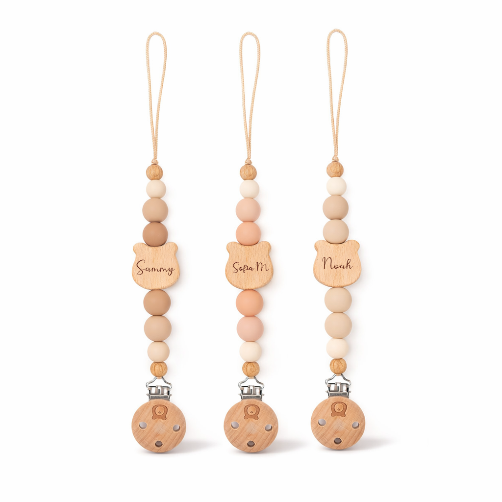JBØRN Bear Pacifier Clip | Personalised
