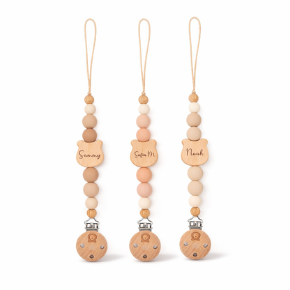 JBØRN Bear Pacifier Clip | Personalised