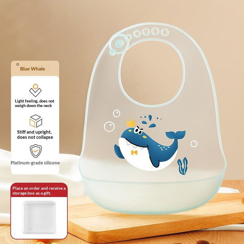 Waterproof Silicone Baby Feeding Bib Soft Infant Solid Food Bib