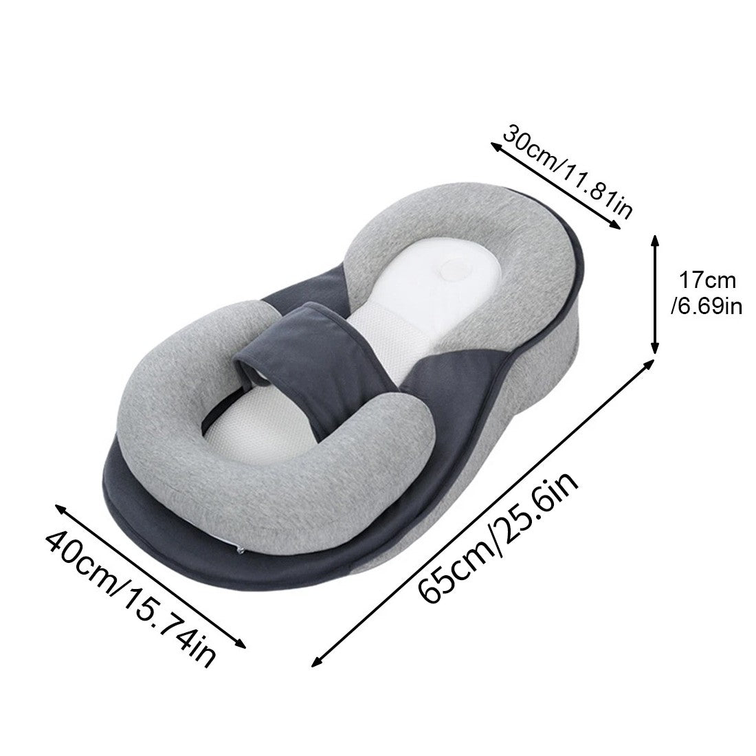 Baby Bed Acid Reflux with Strap, Baby Bed for Reducing Spit-up,