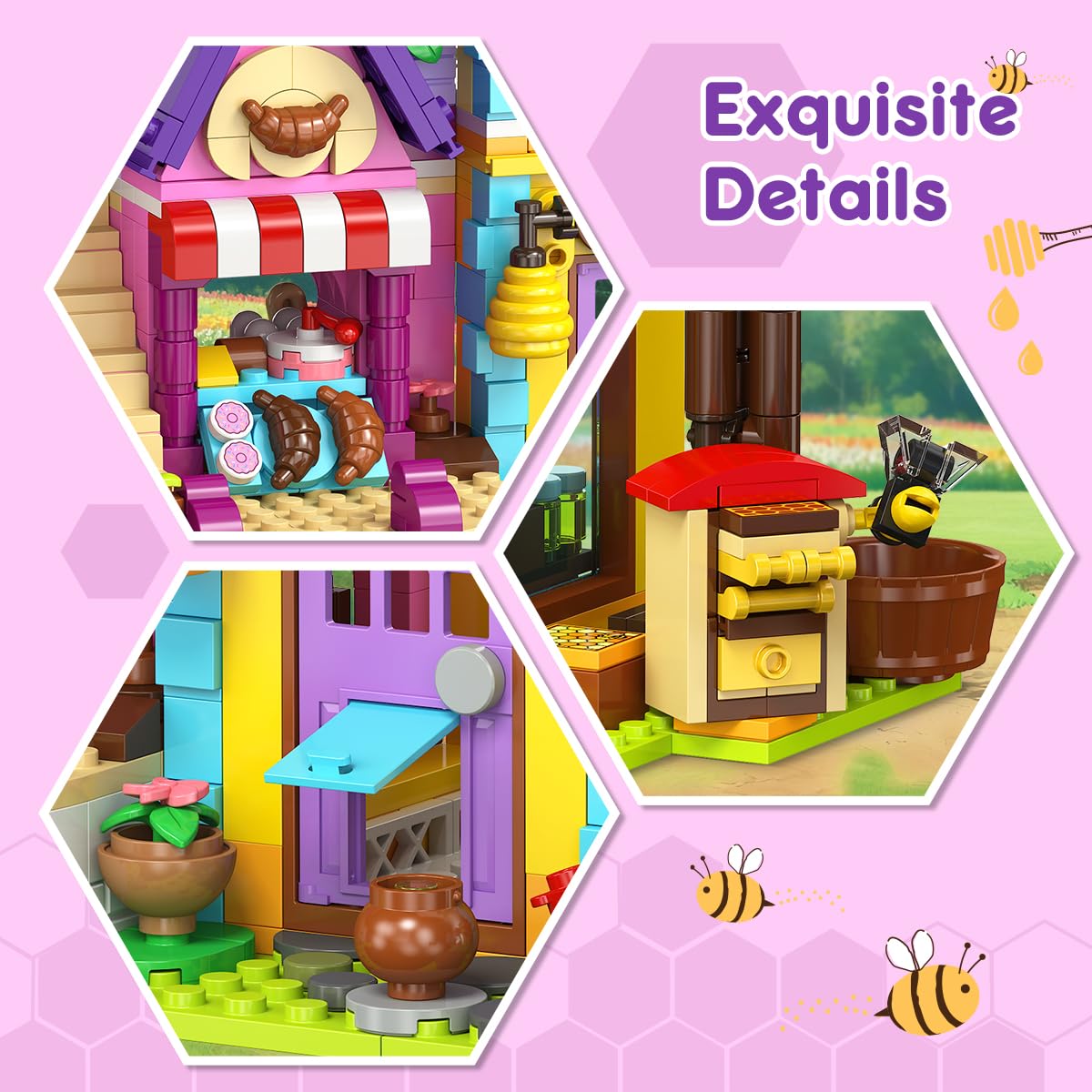 Hogokids Beekeeping & Bakery House Building Toy with LED Light