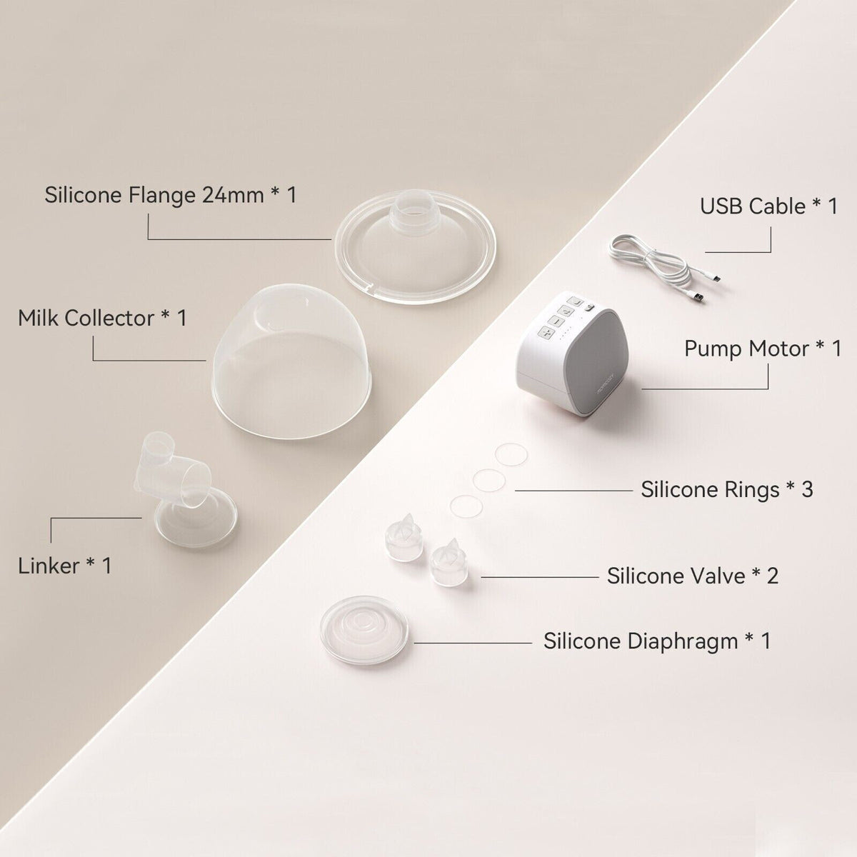 S9 Breast 2pcs Double Wearable Hands-free Electric