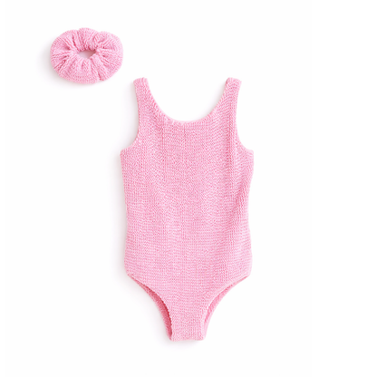 JBØRN Baby Girl Classic Crinkle Swimsuit