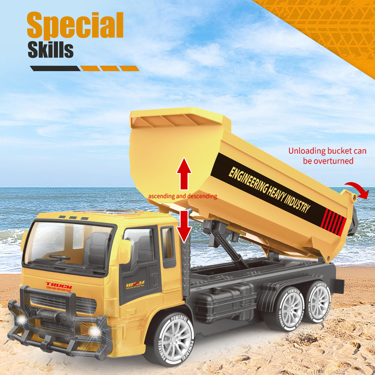 2025 Remote-controlled Engineering Vehicle Toys, Dump Truck
